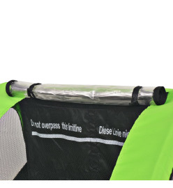 Remorque de vélo pour enfants Gris et vert 30 kg