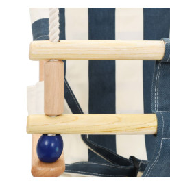 Balançoire pour bébé avec ceinture de sécurité Coton Bois Bleu