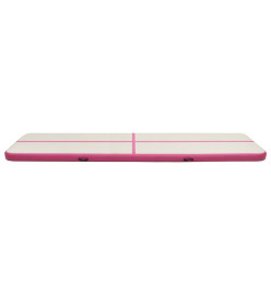 Tapis gonflable de gymnastique avec pompe 700x100x15cm PVC Rose