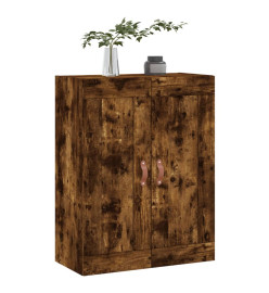 Armoire murale chêne fumé 69,5x34x90 cm bois d'ingénierie