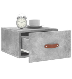 Tables de chevet murales 2 pcs gris béton 35x35x20 cm