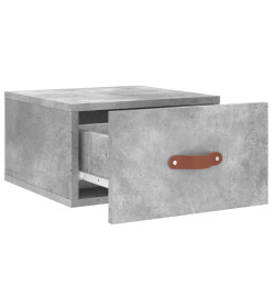 Tables de chevet murales 2 pcs gris béton 35x35x20 cm