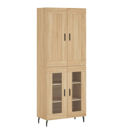 Buffet haut Chêne sonoma 69,5x34x180 cm Bois d'ingénierie