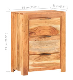 Buffet 59x33x75 cm Bois d'acacia massif