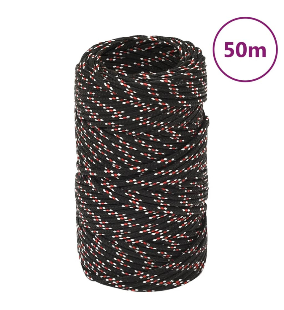 Corde de bateau Noir 2 mm 50 m Polypropylène