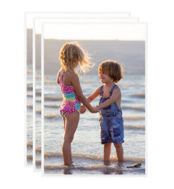 Collage de cadres photo 3 pcs au mur table Blanc 21x29,7 cm MDF