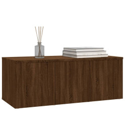 Meuble TV Chêne marron 80x34x30 cm Bois d'ingénierie