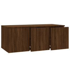 Meuble TV Chêne marron 80x34x30 cm Bois d'ingénierie