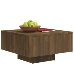 Table basse Chêne marron 60x60x31,5 cm Bois d'ingénierie