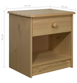 Table de chevet 41x30x42 cm Bois de pin solide