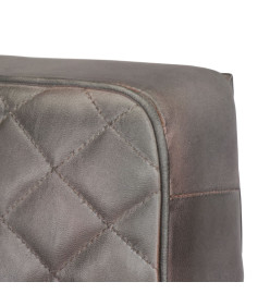 Fauteuil Gris Cuir véritable