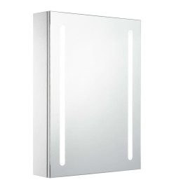 Armoire de salle de bain à miroir LED 50x13x70 cm