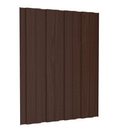 Panneaux de toiture 36 pcs Acier galvanisé Marron 60x45 cm