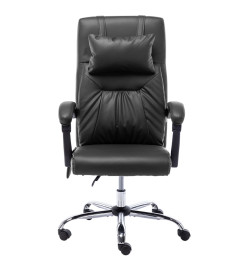 Chaise de bureau de massage Noir Similicuir