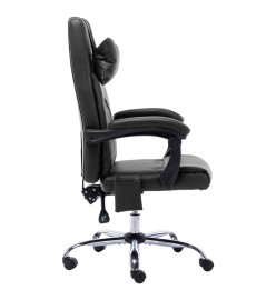 Chaise de bureau de massage Noir Similicuir