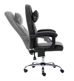 Chaise de bureau de massage Noir Similicuir