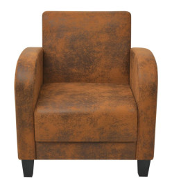 Fauteuil Marron Similicuir daim