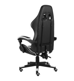 Fauteuil de jeux vidéo Noir et blanc Similicuir