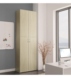 Armoire de bureau Chêne sonoma 60x32x190 cm Aggloméré