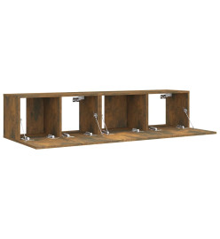 Ensemble de meubles TV 2 pcs Chêne fumé Bois d'ingénierie