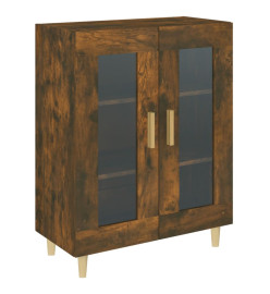 Buffet chêne fumé 69,5x34x90 cm bois d'ingénierie