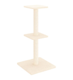 Arbre à chat avec griffoirs en sisal crème 73 cm