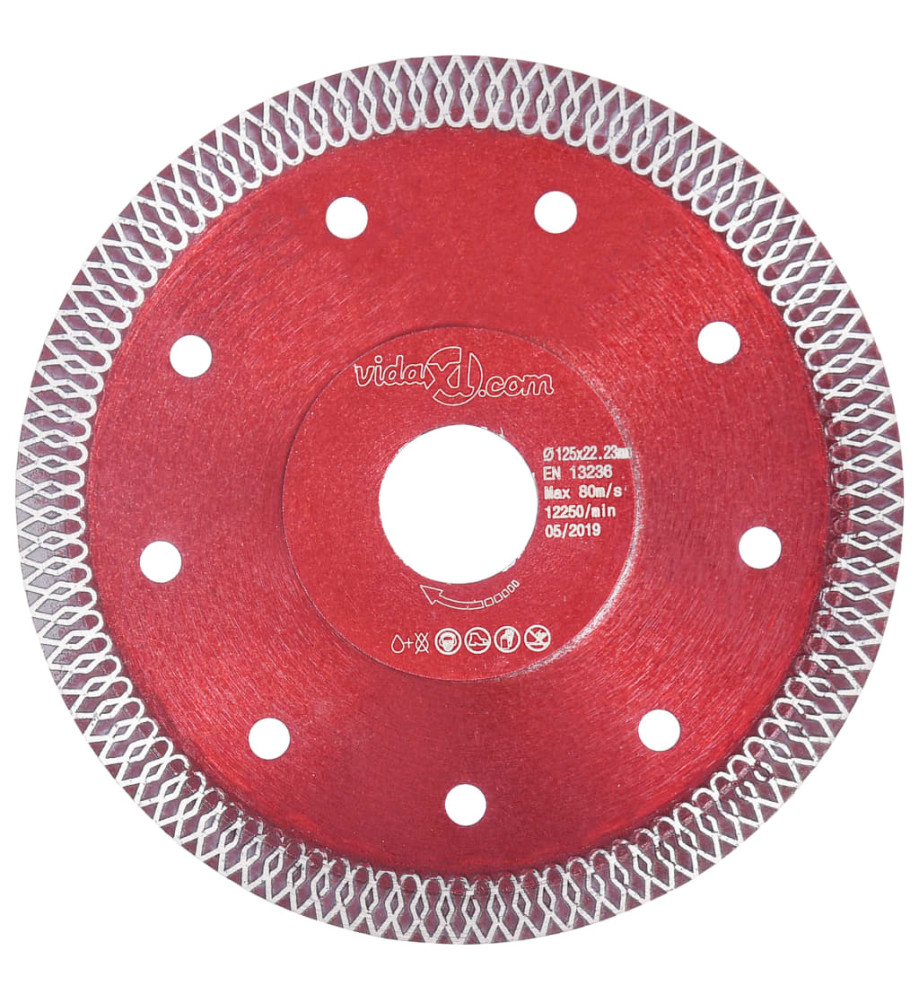 Disque de coupe diamanté avec trous Acier 125 mm