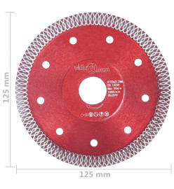 Disque de coupe diamanté avec trous Acier 125 mm