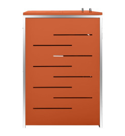 Abri pour deux poubelles 138x77,5x115,5 cm Inox