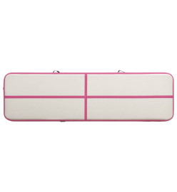 Tapis gonflable de gymnastique avec pompe 600x100x20cm PVC Rose