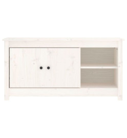 Meuble TV Blanc 103x36,5x52 cm Bois de pin massif