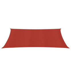 Voile d'ombrage 160 g/m² Rouge 3,5x5 m PEHD