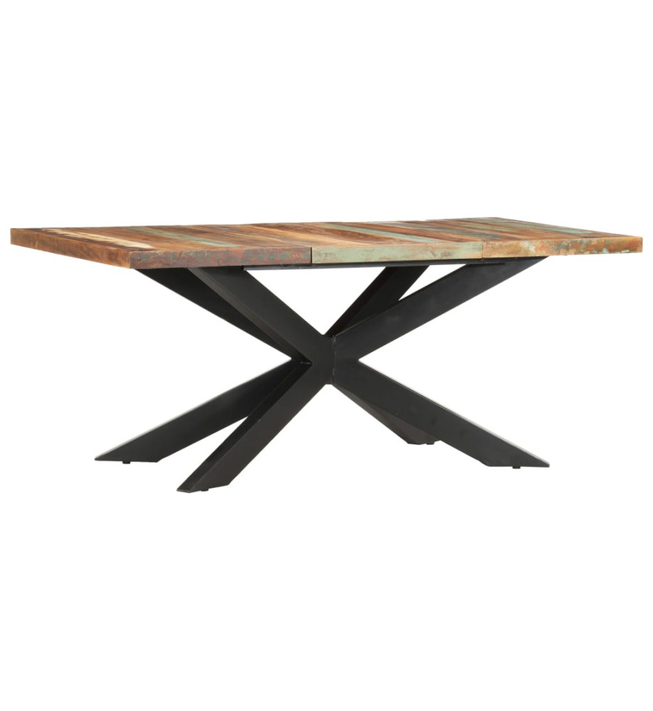 Table de salle à manger 180x90x76cm Bois de récupération solide