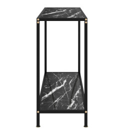 Table console Noir 100x35x75 cm Verre trempé