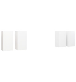 Meubles TV 4 pcs Blanc 30,5x30x60 cm Aggloméré