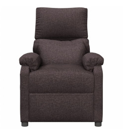 Fauteuil électrique de massage Marron foncé Tissu