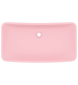 Lavabo de luxe rectangulaire Rose mat 71x38 cm Céramique