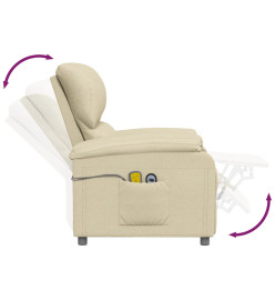 Fauteuil électrique de massage Crème Tissu