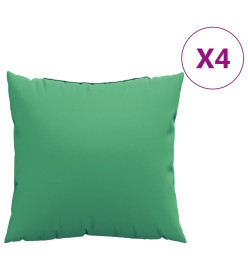 Coussins décoratifs 4 pcs vert 40x40 cm tissu