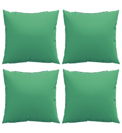 Coussins décoratifs 4 pcs vert 40x40 cm tissu