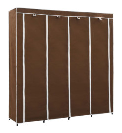 Garde-robe avec 4 compartiments Marron 175x45x170 cm