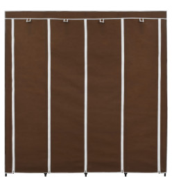 Garde-robe avec 4 compartiments Marron 175x45x170 cm