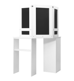 Coiffeuse d'angle table de maquillage lumière LED Blanc clair