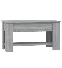 Table basse Sonoma gris 101x49x52 cm Bois d'ingénierie