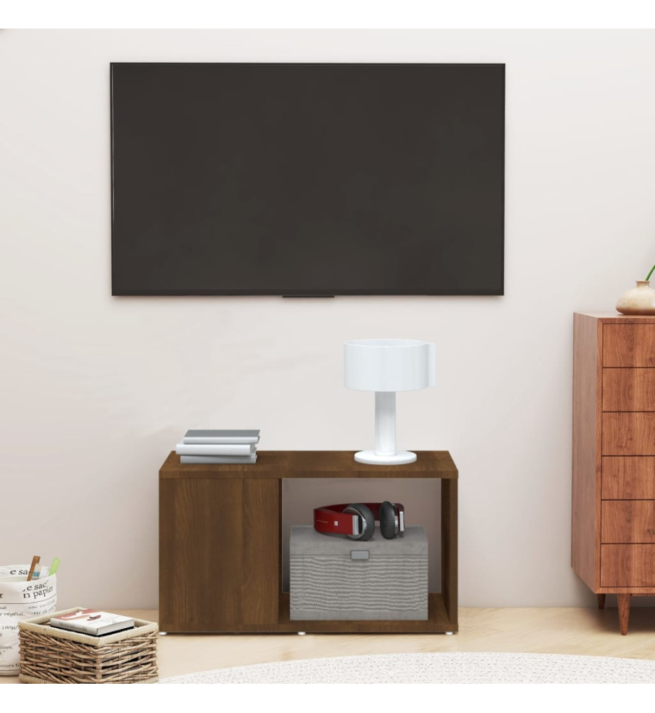 Meuble TV Chêne marron 60x24x32 cm Bois d'ingénierie