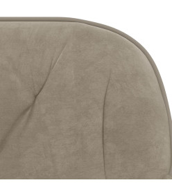 Chaise pivotante de bureau Gris clair Velours