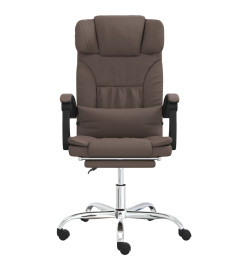 Fauteuil de massage inclinable de bureau Marron Similicuir