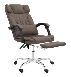 Fauteuil de massage inclinable de bureau Marron Similicuir