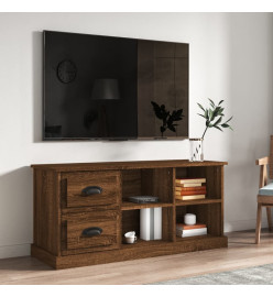 Meuble TV chêne marron 102x35,5x47,5 cm bois d'ingénierie