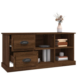 Meuble TV chêne marron 102x35,5x47,5 cm bois d'ingénierie